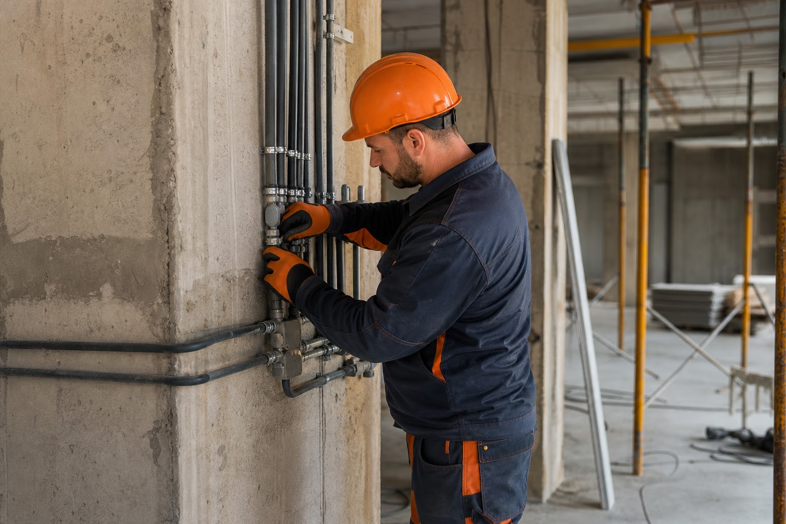 Elektromontér pri realizácii priemyselnej elektroinštalácie